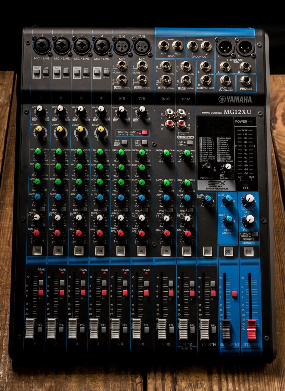 Yamaha Mezcladora 12 Canales Con Usb Y Efectos Mg12xu