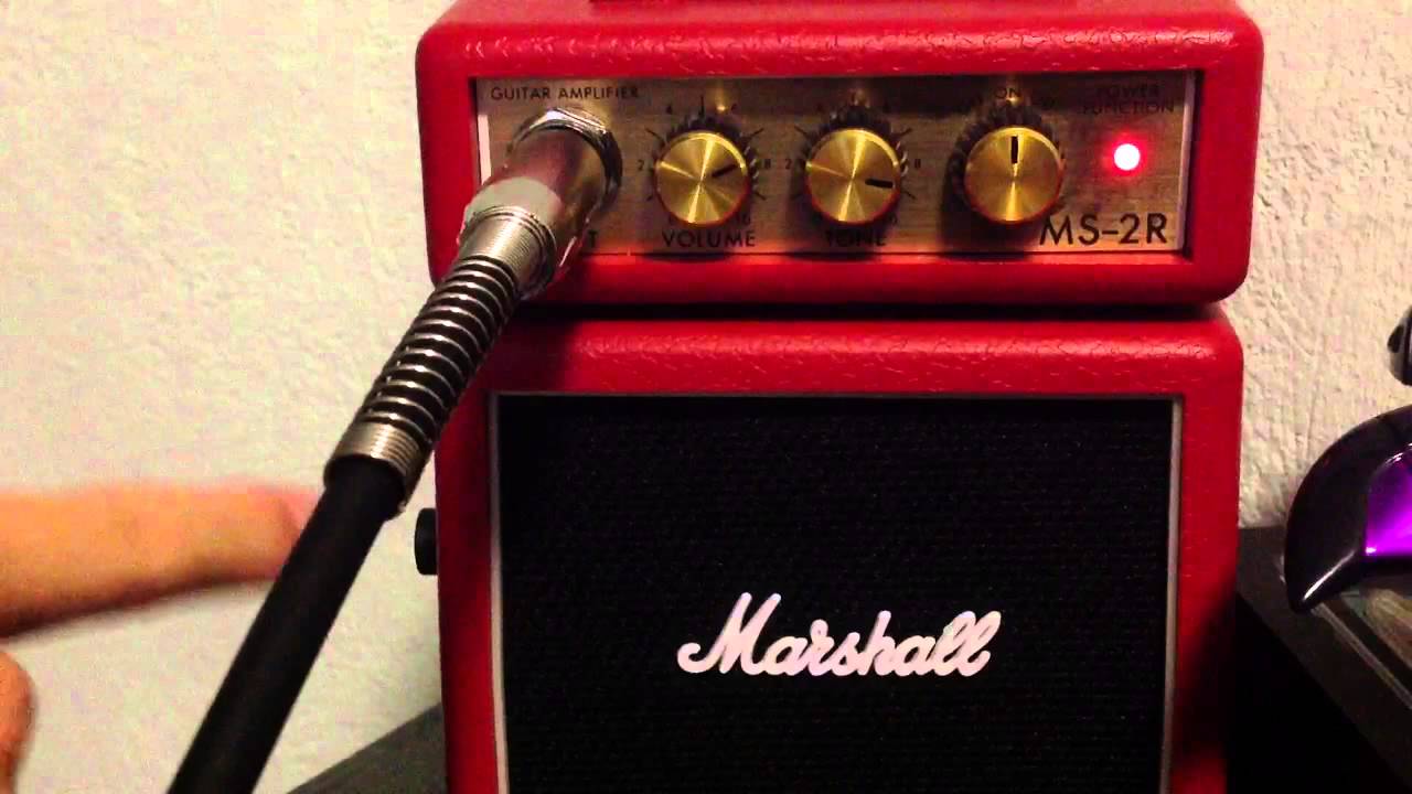 Amplificador Marshall Micro Amp Ms-2r Guitarra De 1w Rojo