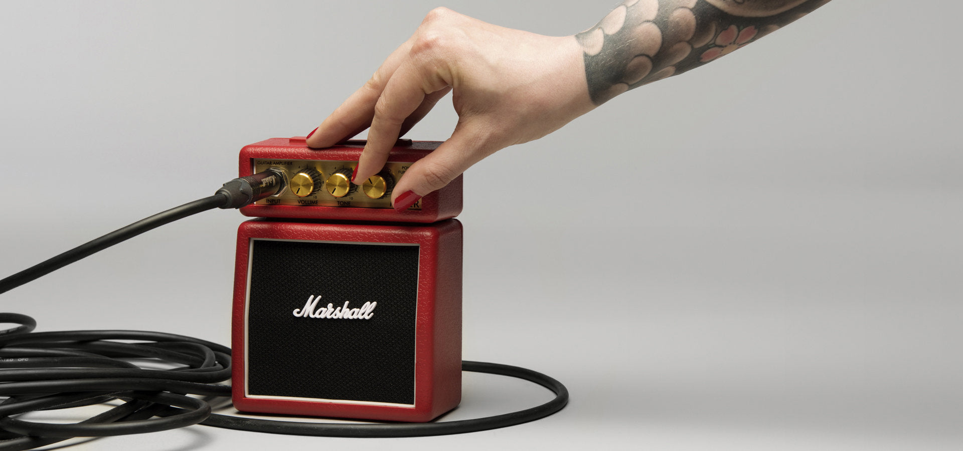 Amplificador Marshall Micro Amp Ms-2r Guitarra De 1w Rojo