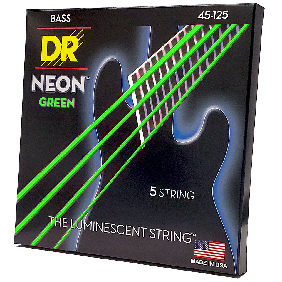 DR Cuerdas Bajo Elect 5 cuerdas Neon Green Ngb5-45