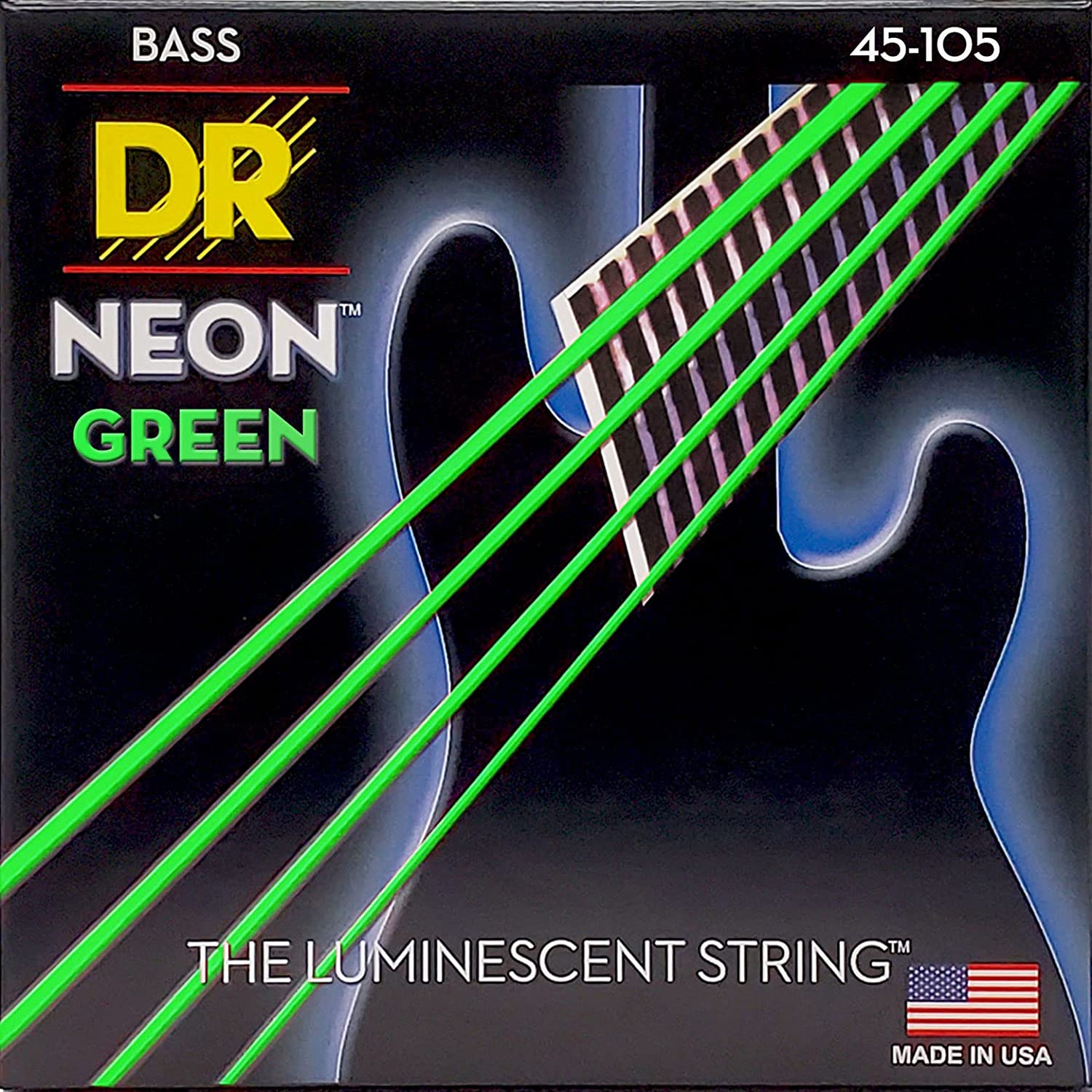 DR Cuerdas Bajo Elect 5 cuerdas Neon Green Ngb5-45
