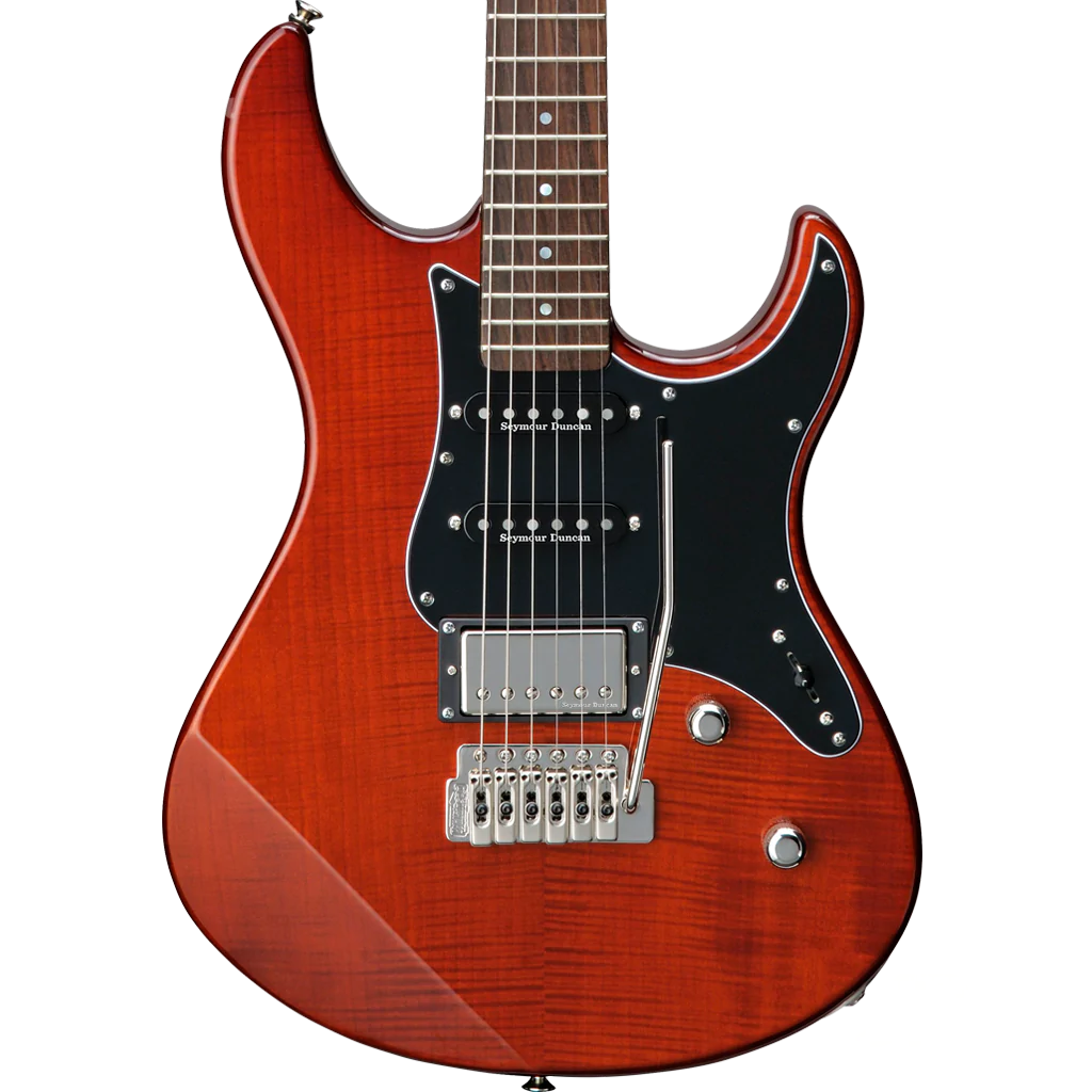 Yamaha guitarra electrica pacífica PAC612VIIFMRTB color rojo