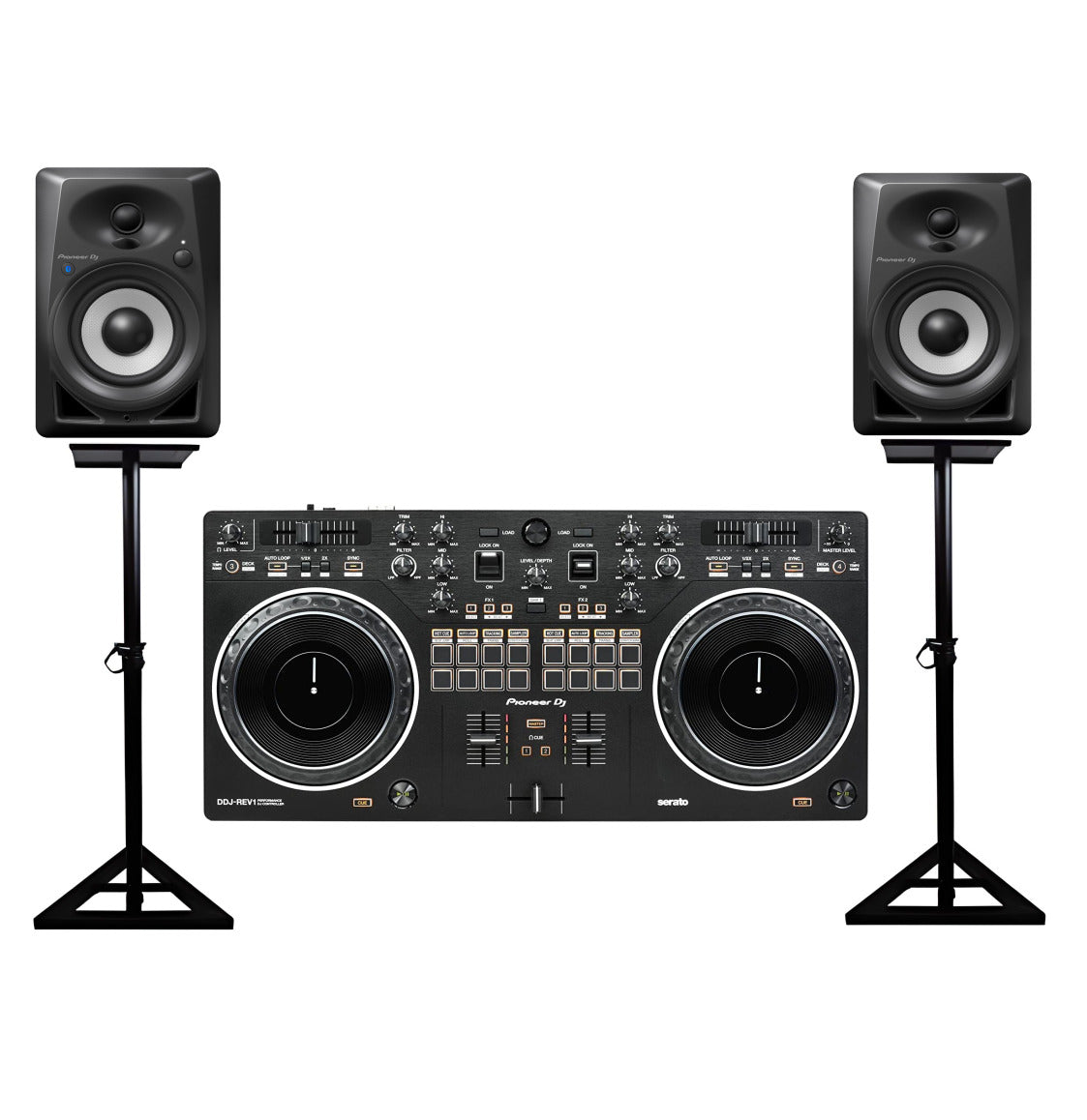 PIONEERDJ Complete Monitor Package with Controller and Stands