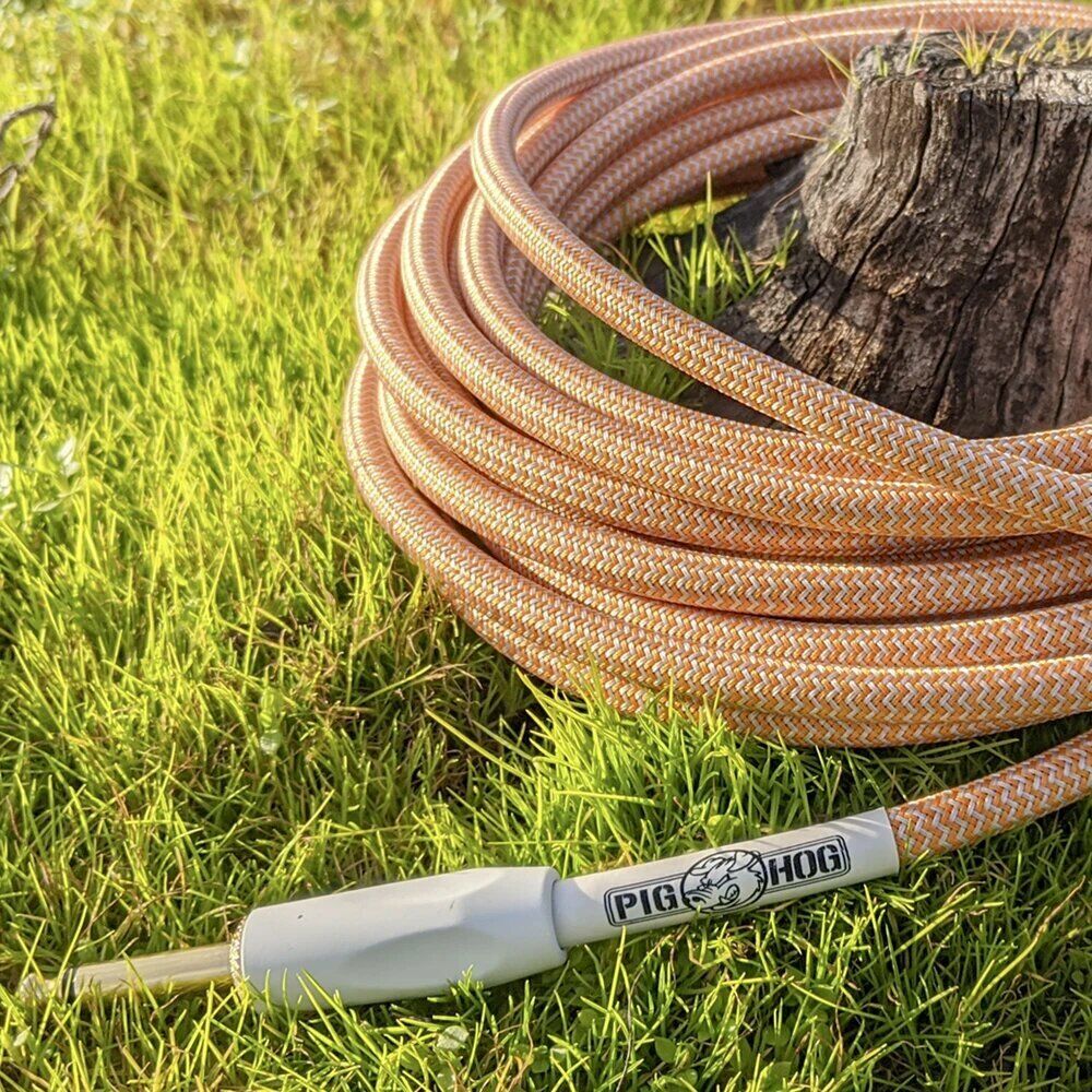 Cable Bajo Guitarra Ukulele 6.10mt Recto Pig Hog Pch202ocr