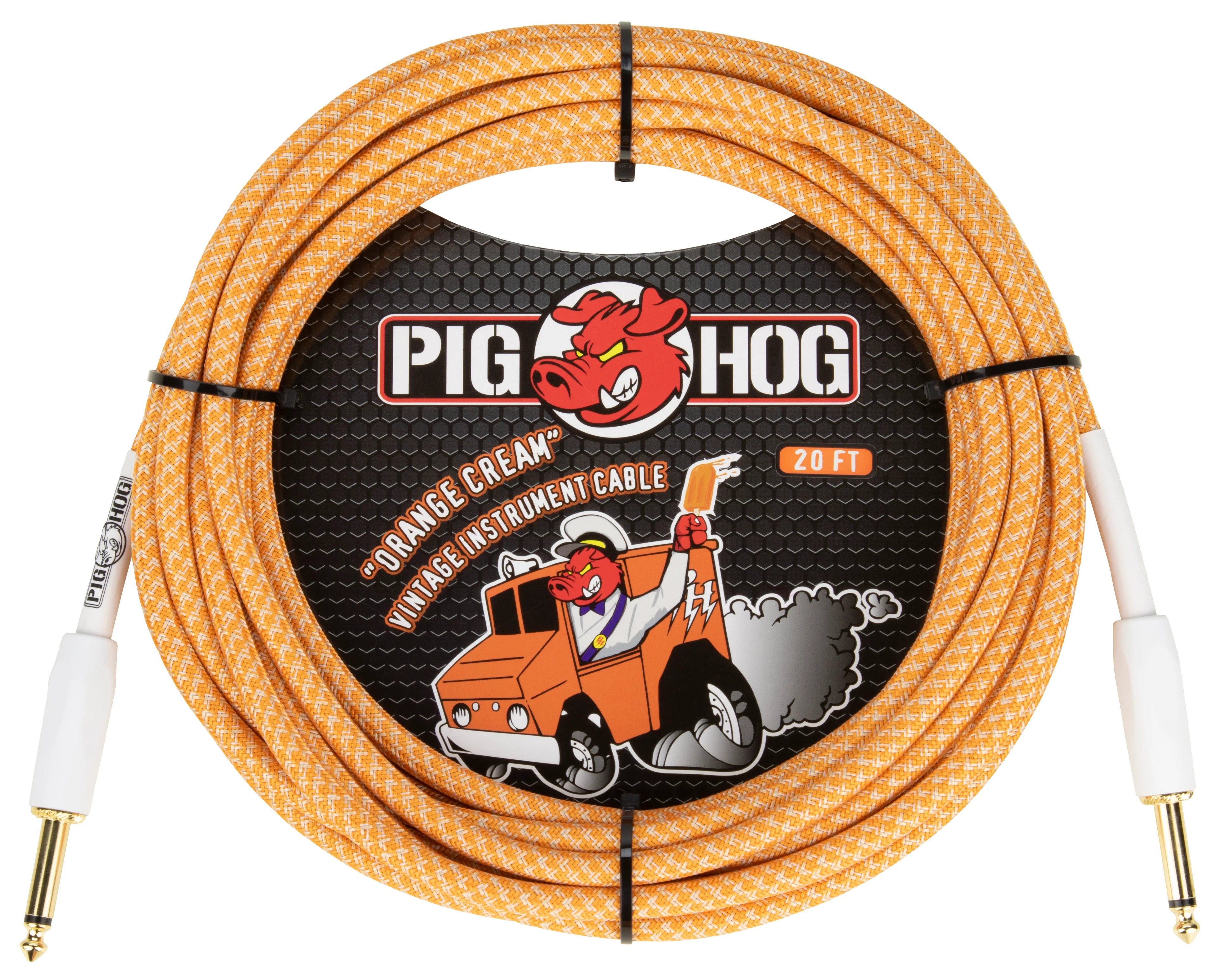 Cable Bajo Guitarra Ukulele 6.10mt 1/4 -1/4 Pig Hog Pch202oc