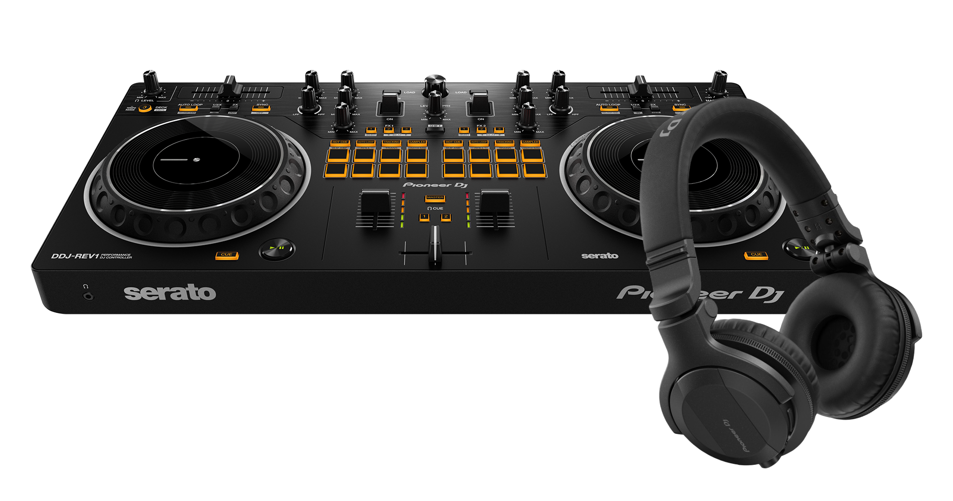 PioneerDj Ddj-rev1 Controller and Headphones Package