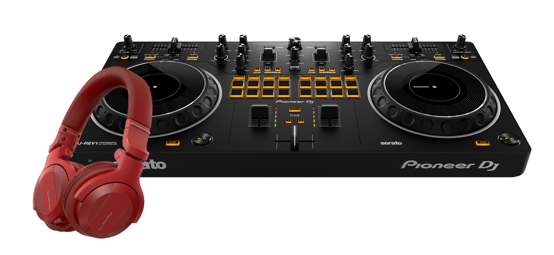 PioneerDj Ddj-rev1 Controller and Headphones Package