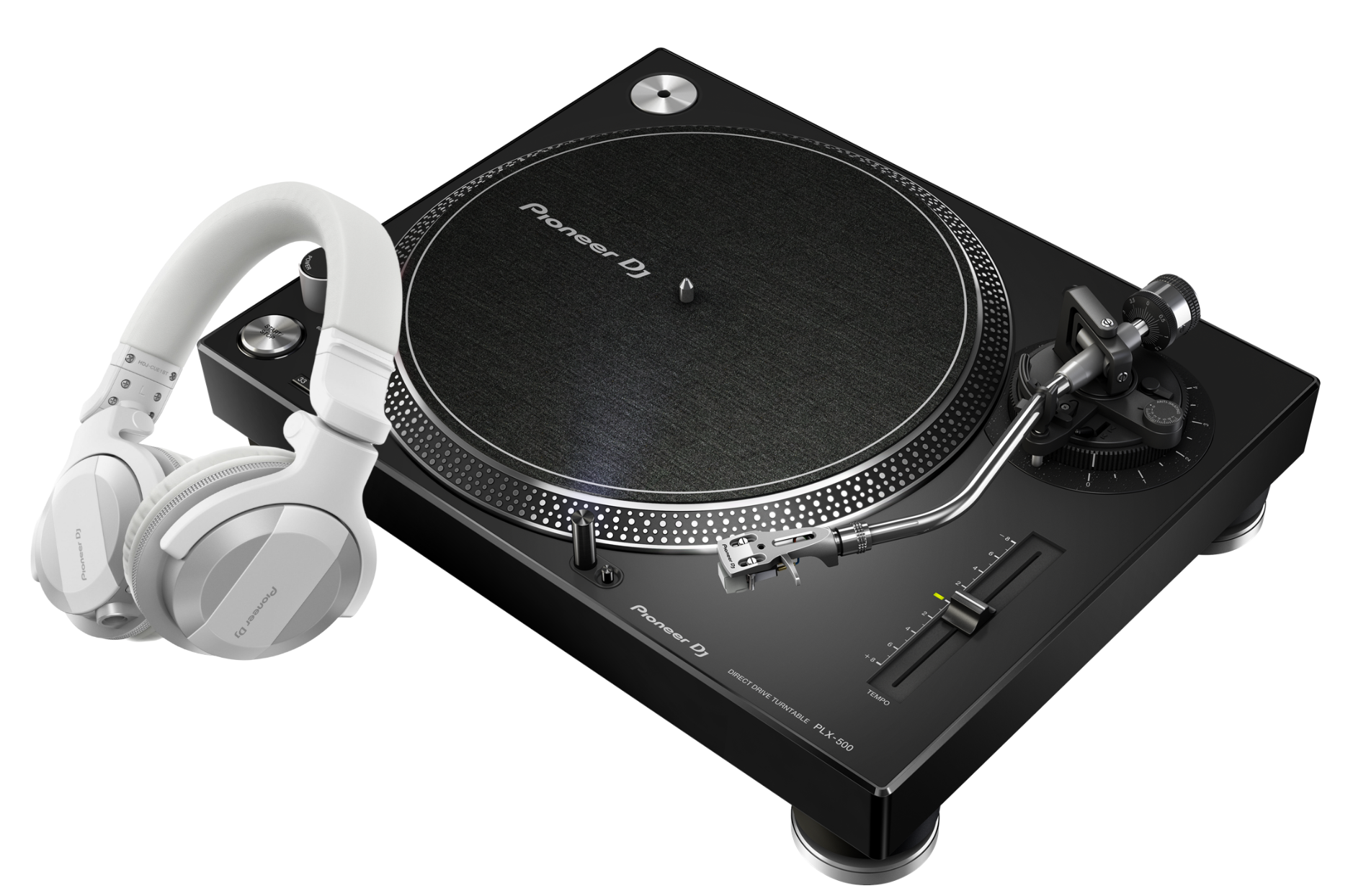 PIONEER Direct Drive Turntable Package plus White Headphones