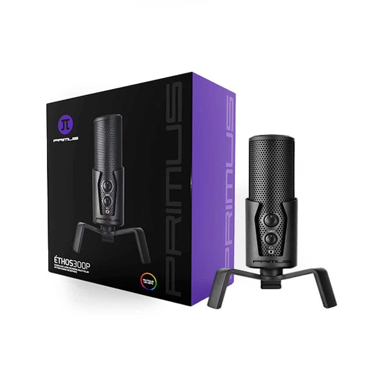 Primus Gaming Micrófono PMI-301, Alámbrico, USB, 32 Ohmios, Negro