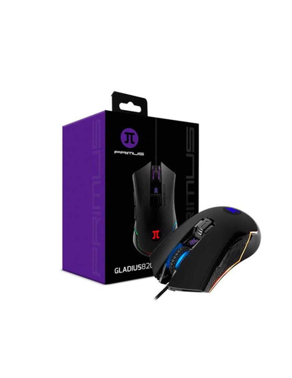 Primus Gaming paquete para Gamer con Mouspad PMP-01XXL, Teclado Mecanico con switch rojos PKS-201S y Raton con 6 botones PMO-102