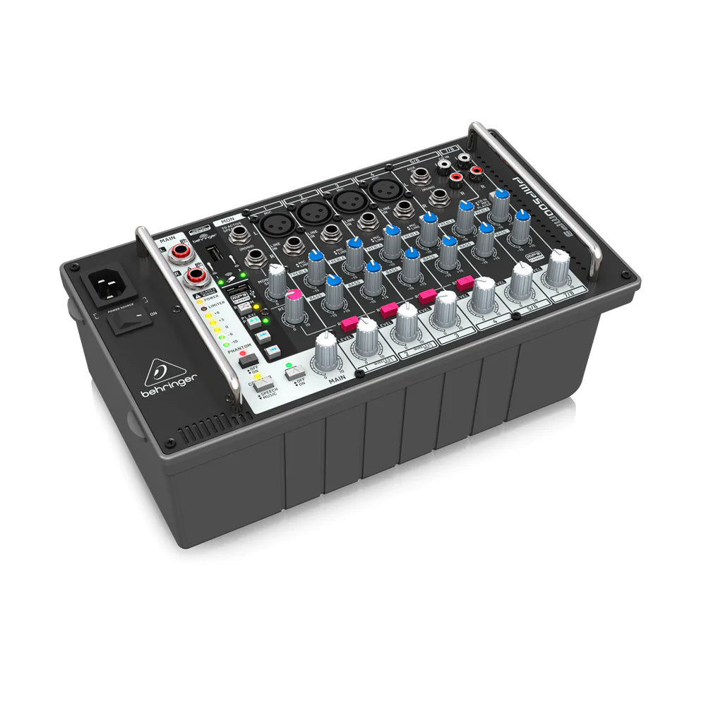 Consola 8 Canales 500w Reverb Repro Mp3 Behringer Pmp500mp3