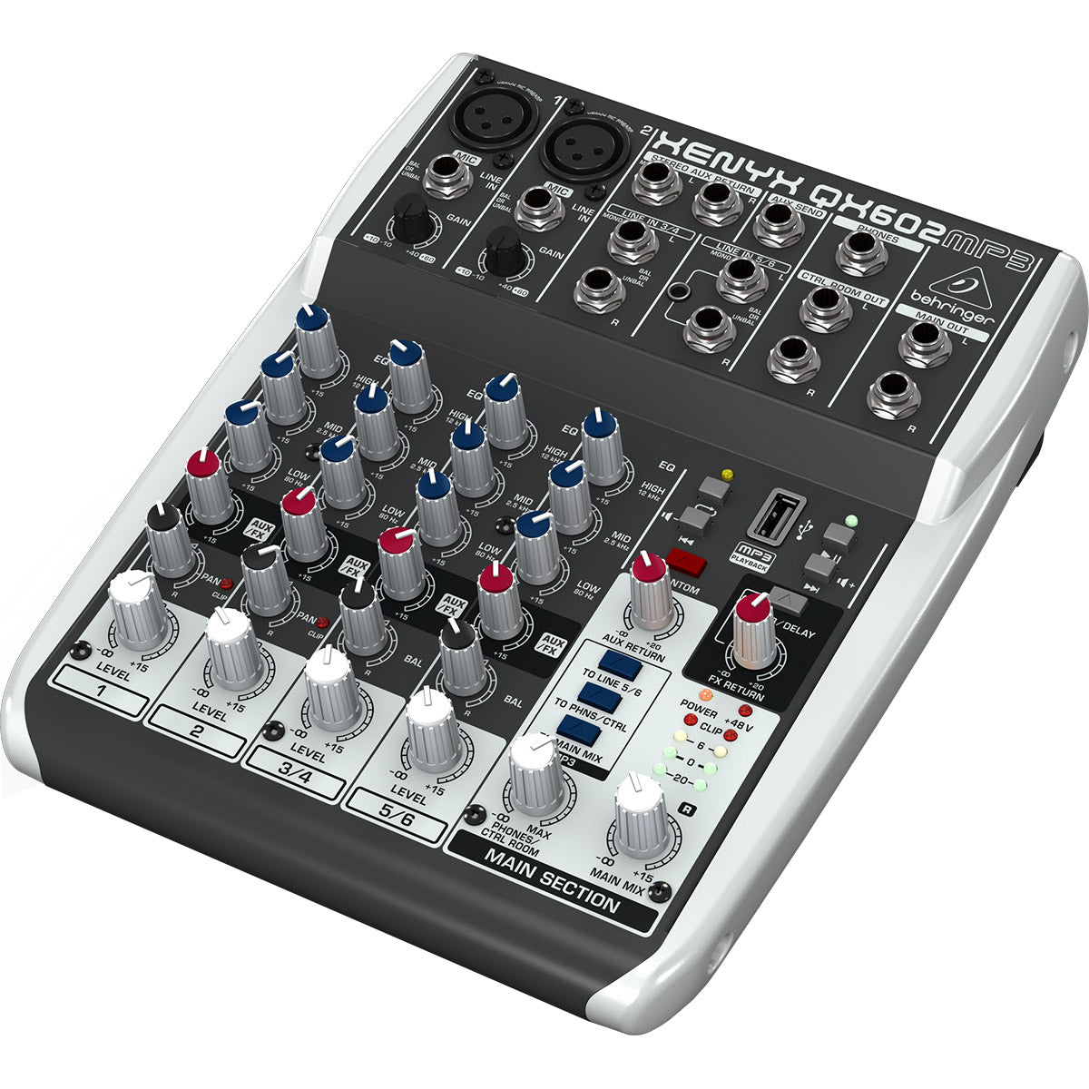 Behringer Qx602mp3 Mezcladora Efectos Lector Usb 6 Canales