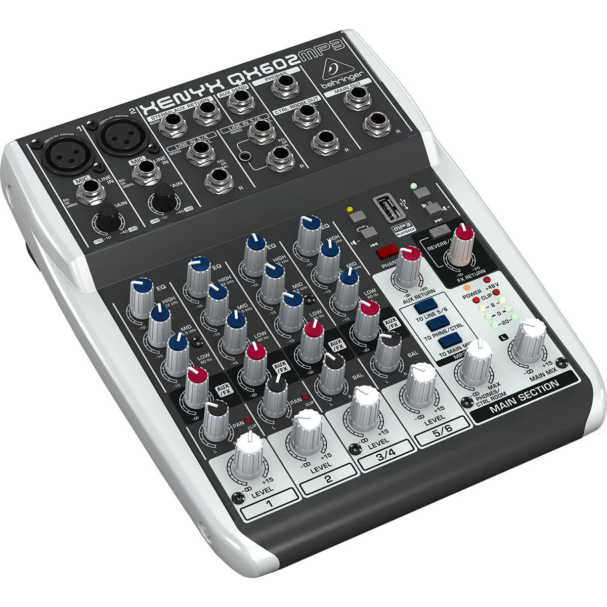 Behringer Qx602mp3 Mezcladora Efectos Lector Usb 6 Canales