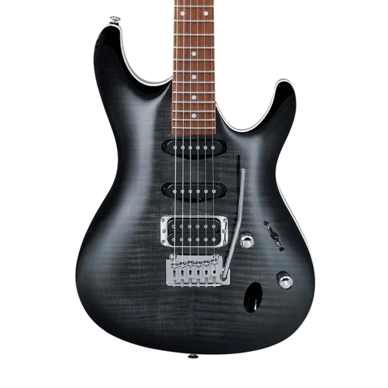 Ibanez SA260FM-TGB maple/okoume transparent gray electric guitar.
