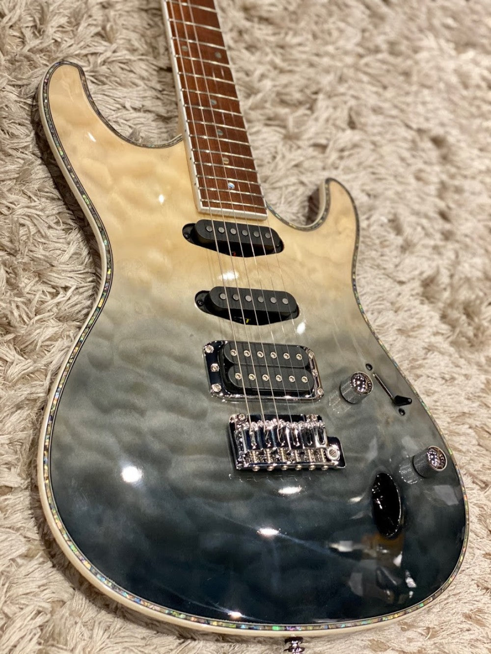 Ibanez Guitarra eléctrica SA360NQM-BMG, Color Black Mirage