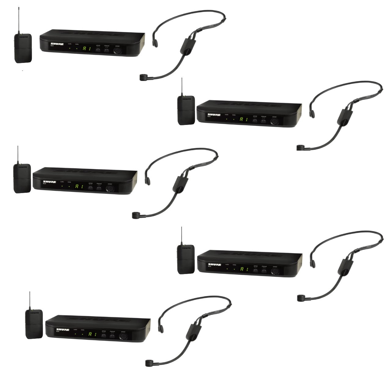 5-piece package BLX14/P31 wireless headset microphone system