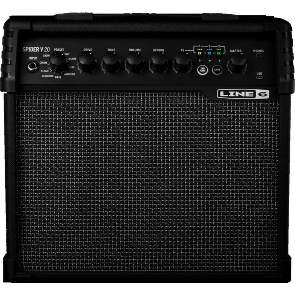Amplificador Para Guitarra 20W Line 6 Spider V - Negro