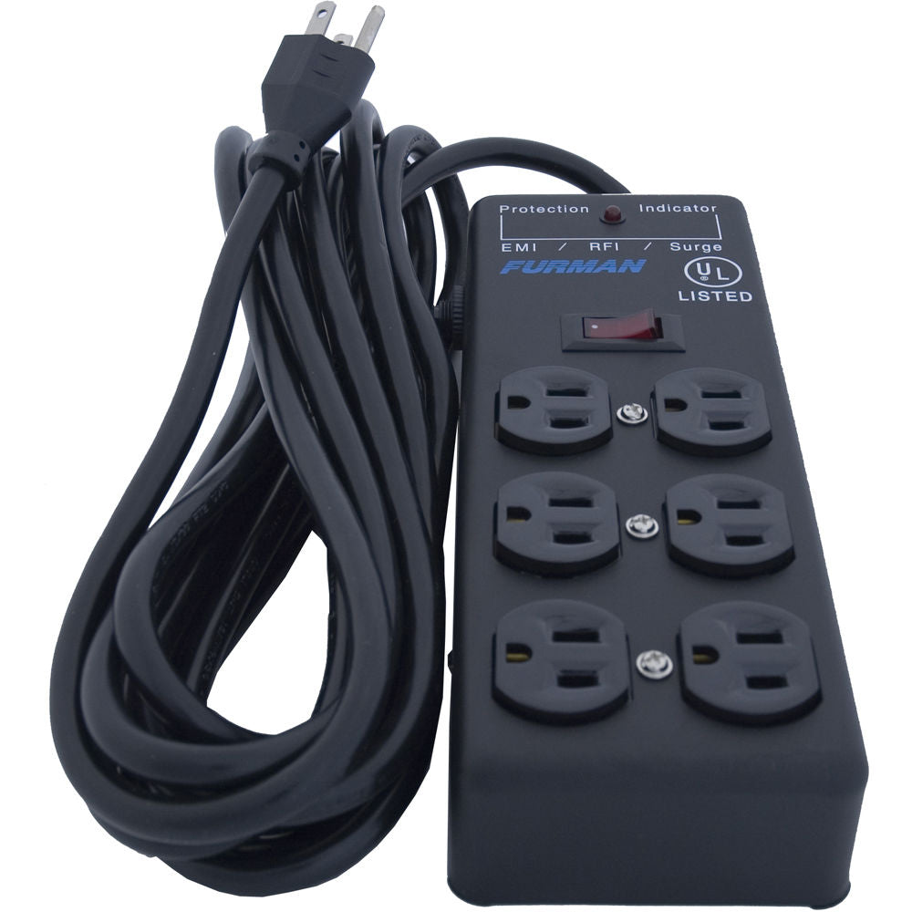 Furman Power Conditioner, Plug, black, Standard Strip (SS6B)