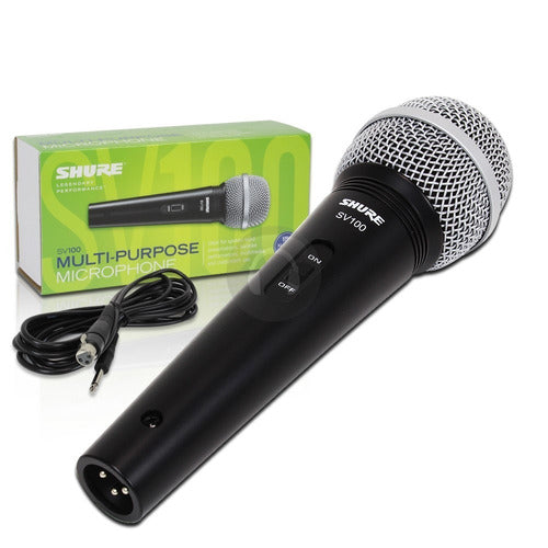 Shure Microfono Pro Dinamico Sv100 Original Para Vocalista