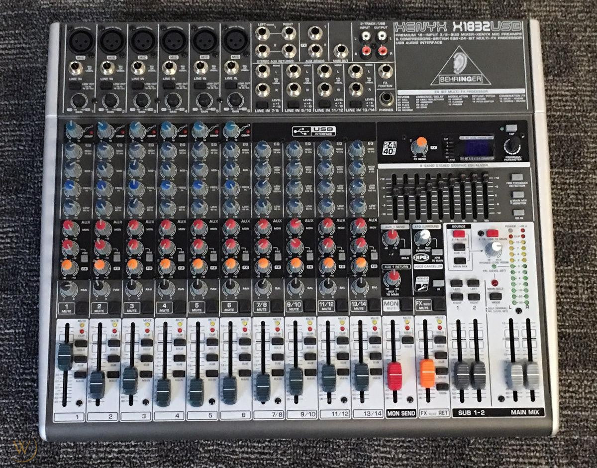 Behringer X1832USB Mezcladora Análoga 18 Canales, Efectos Y USB