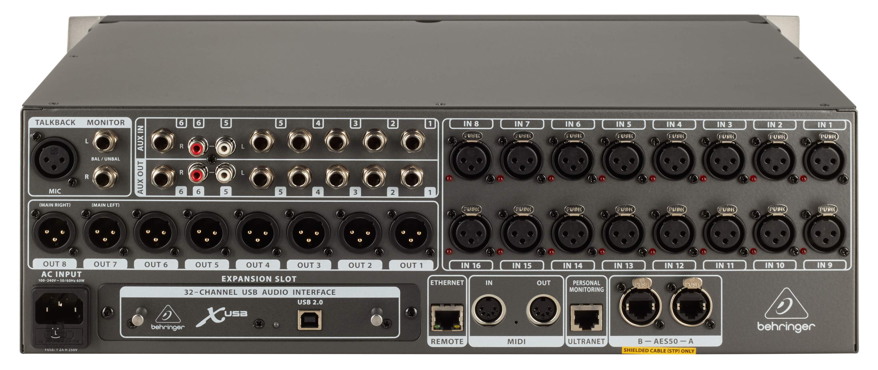 Behringer X32 RACK Mezcladora Digital 40 Canales con Efectos e Interfaz de Audio
