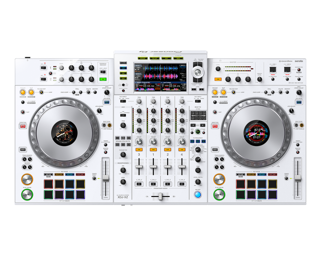Pioneer Professional 4-Channel System and White Headphones Package