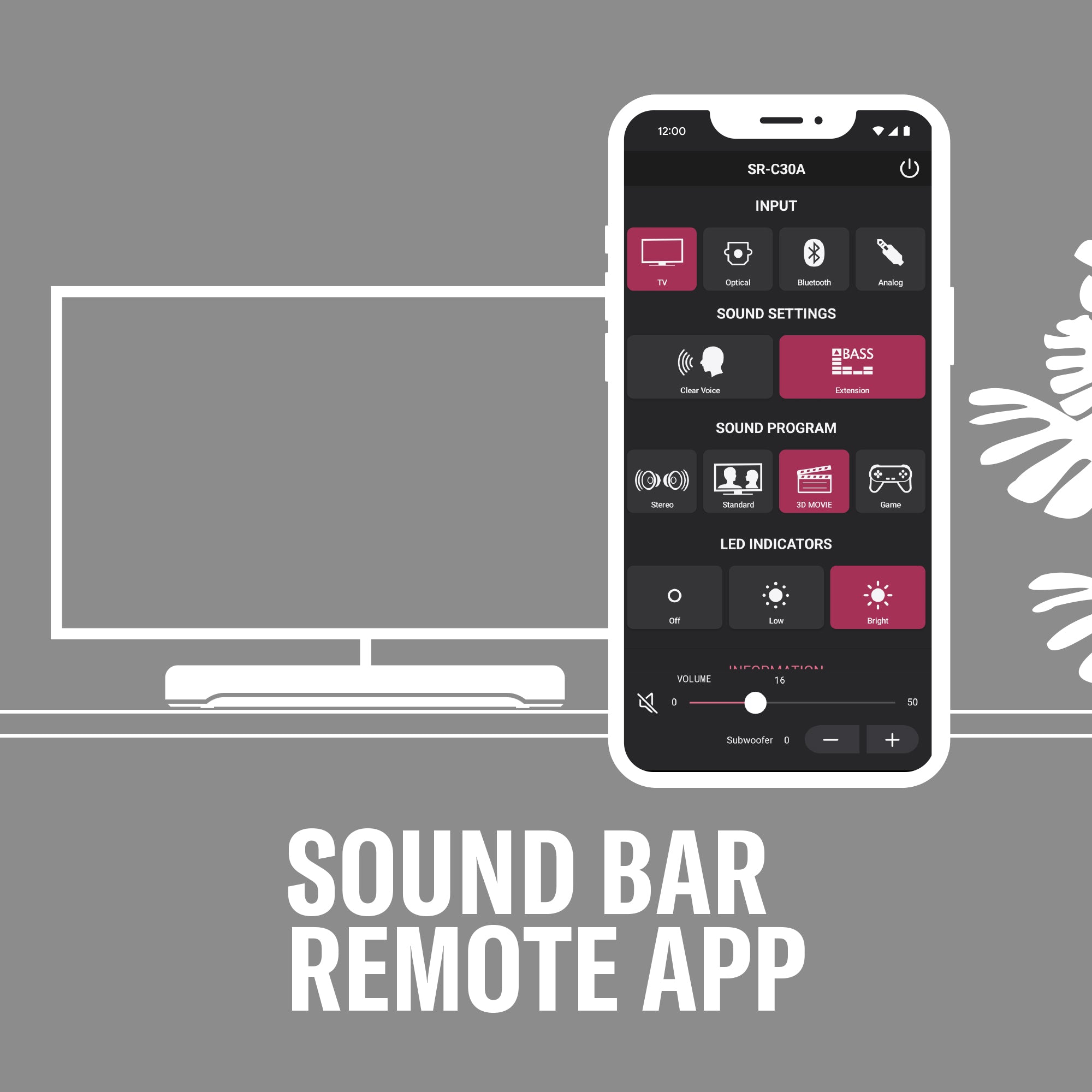 Yamaha SR-C30A Barra de sonido compacta con subwoofer inalámbrico y Bluetooth