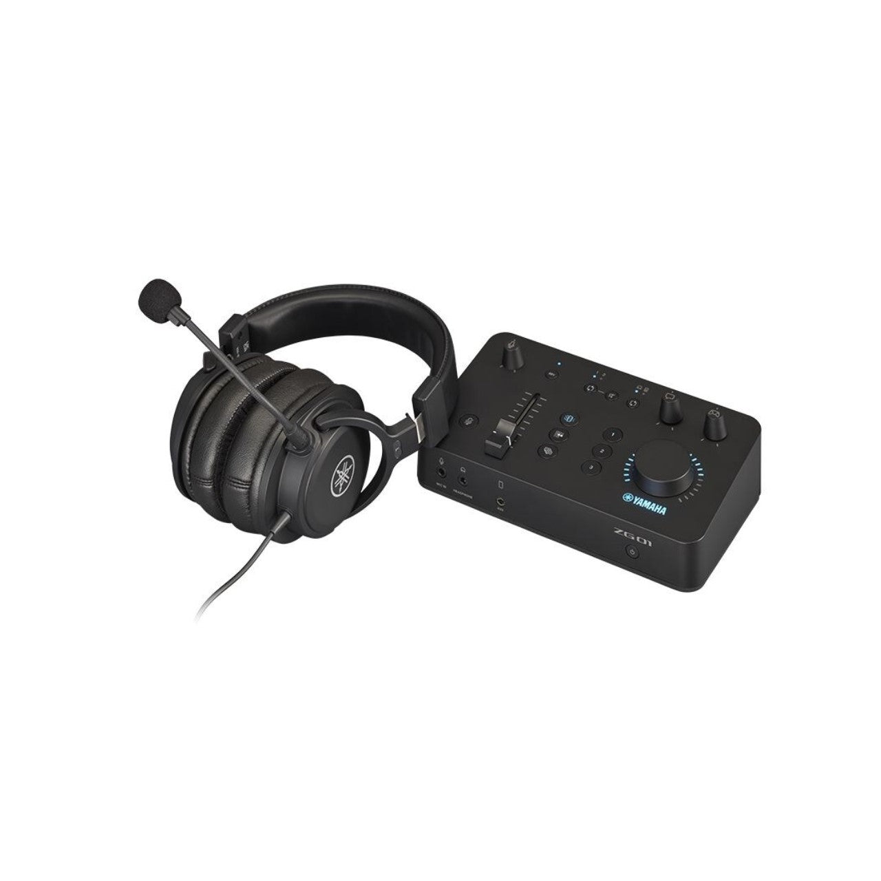 Yamaha Paquete Mezcladora Para Gaming ZG01, Audifono YHG01 con teclado mecanico de Switch rojos