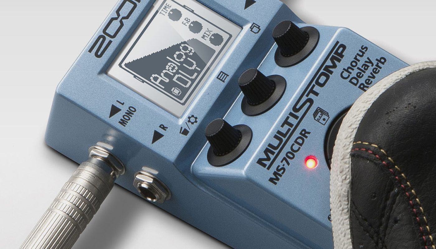Pedal de efecto para instrumento de cuerda Zoom MultiStomp MS70CDR Color Celeste