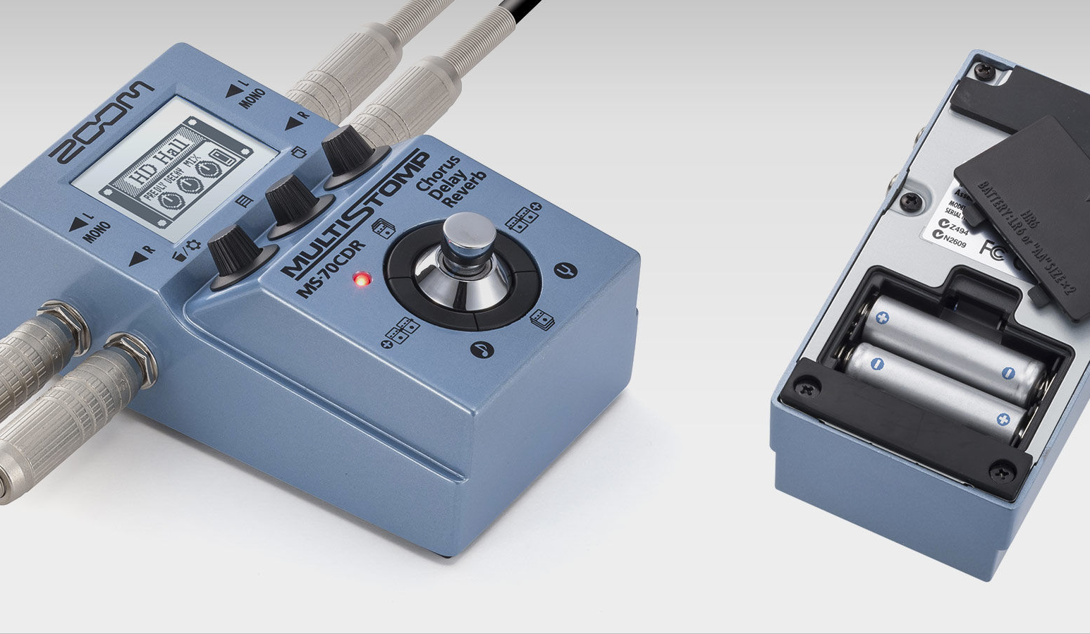 Pedal de efecto para instrumento de cuerda Zoom MultiStomp MS70CDR Color Celeste