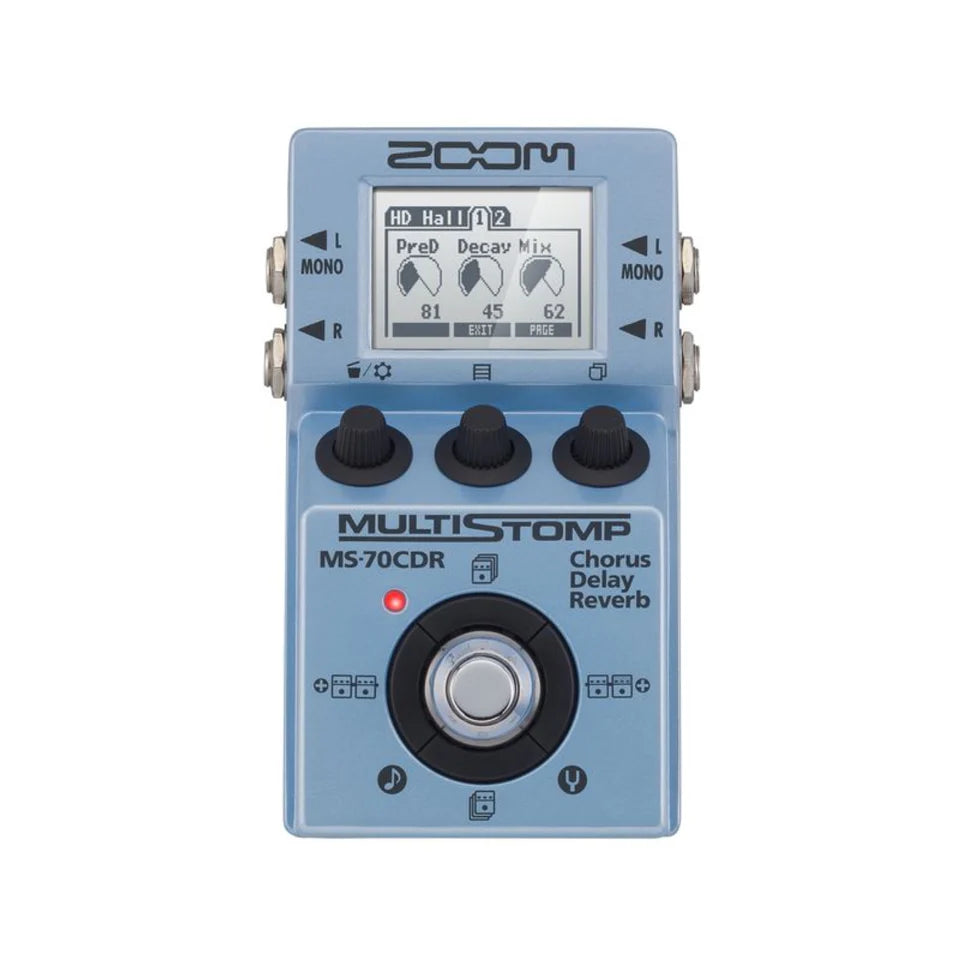 Pedal de efecto para instrumento de cuerda Zoom MultiStomp MS70CDR Color Celeste