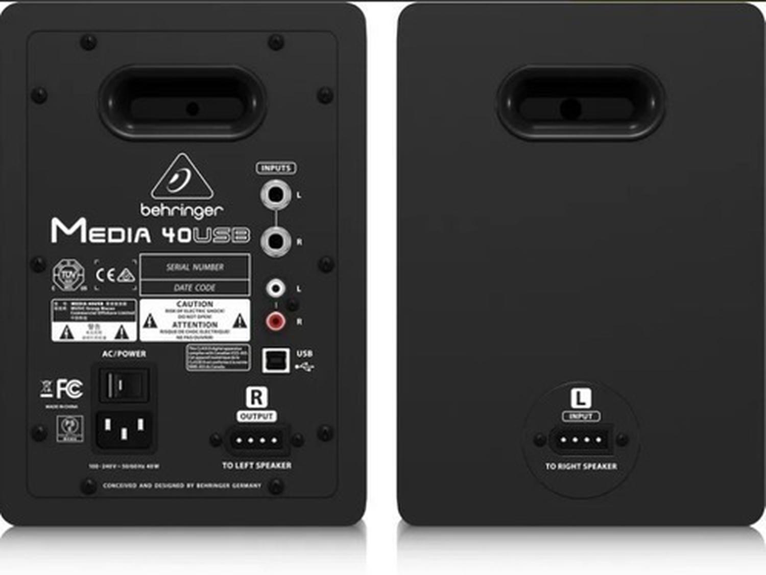 Behringer Media40usb Monitores De Estudio Excelente Sonido