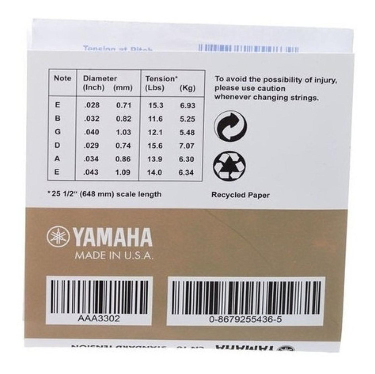 Yamaha Cn-10 Encordadura Guitarra Acústica Nylon Plateado