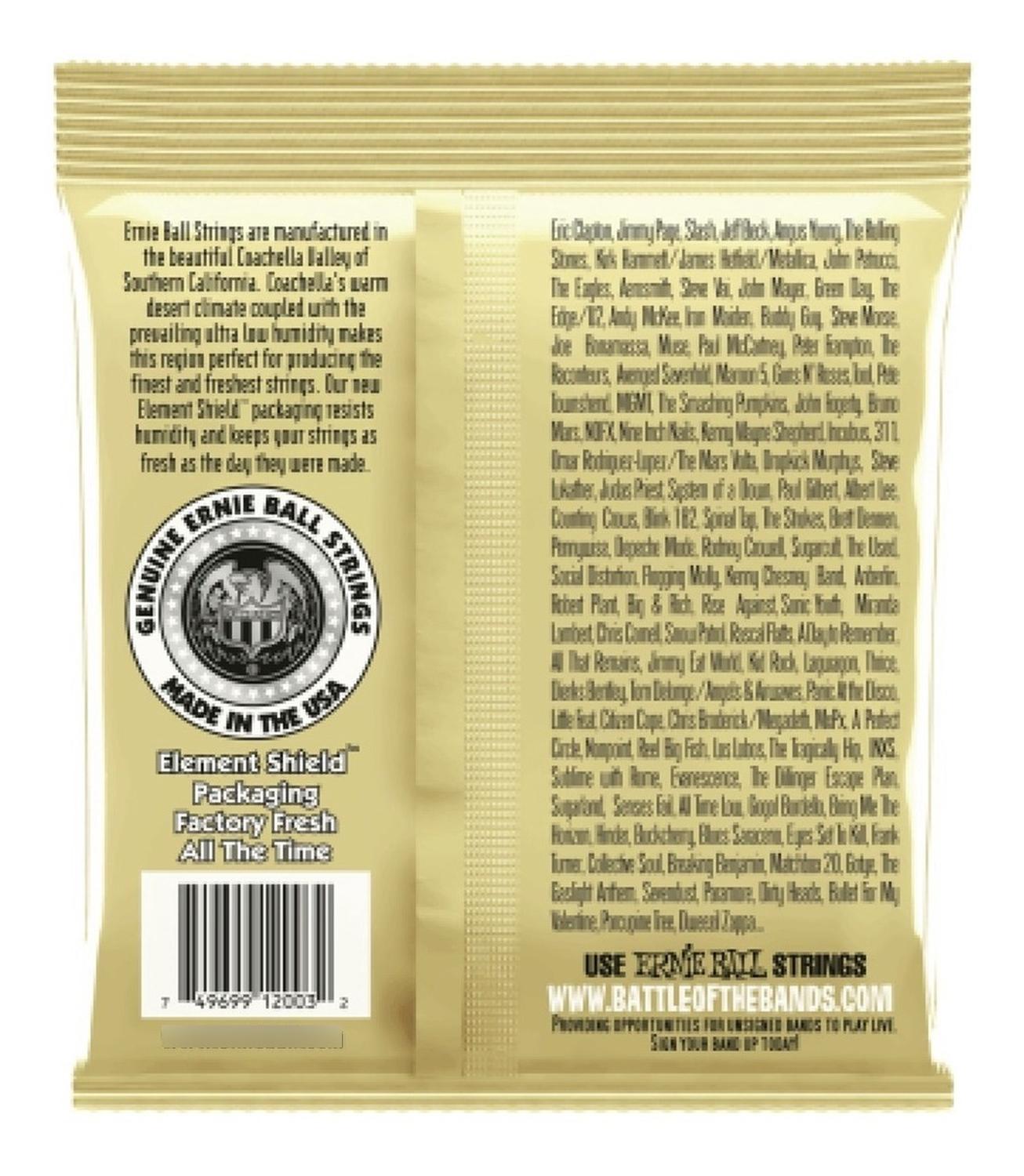 Encordadura Guitarra Ernie Ball Earthwood 12-54.