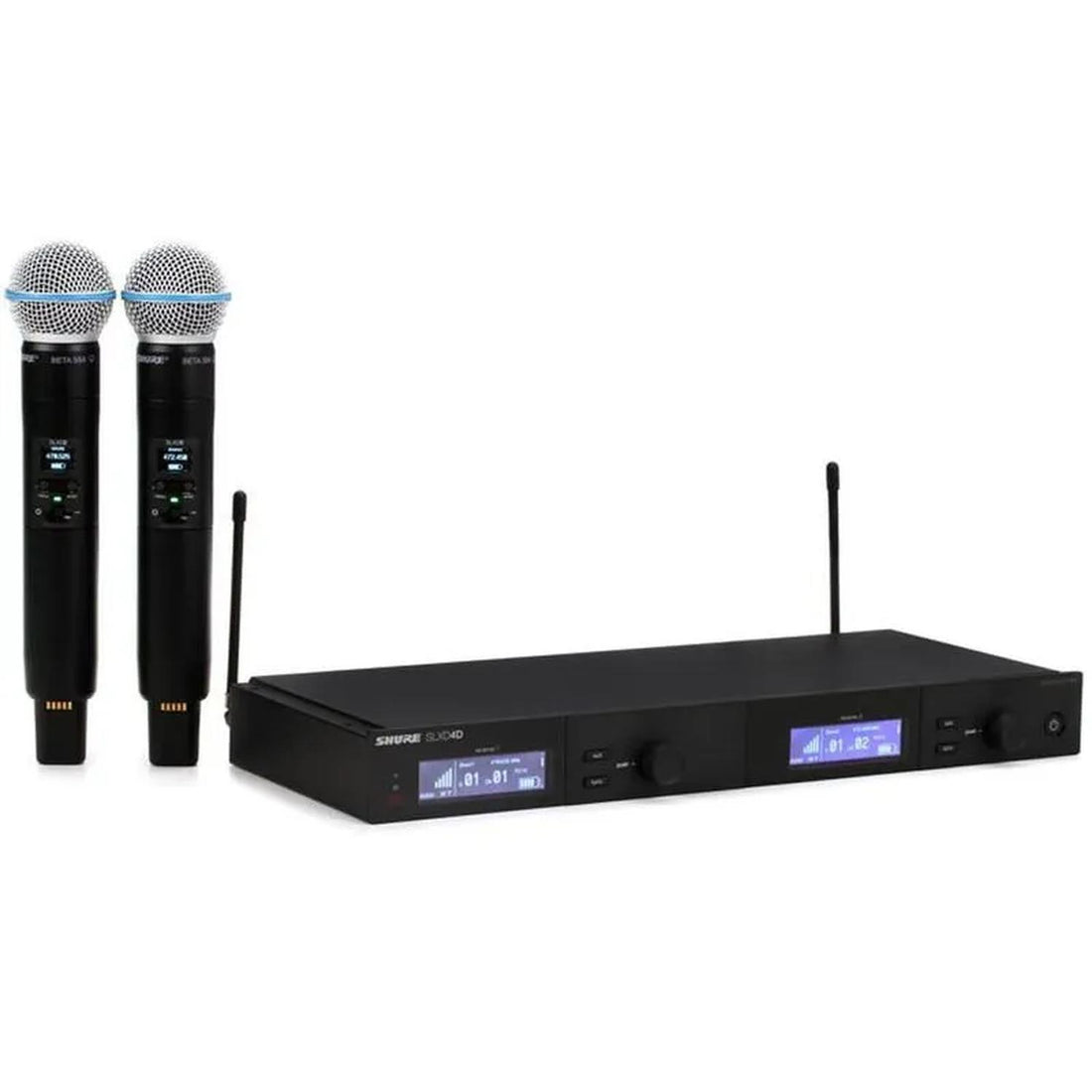 Shure SLXD24D/B58 Sistema inalámbrico digital doble con dos transmisores de mano cápsula BETA58