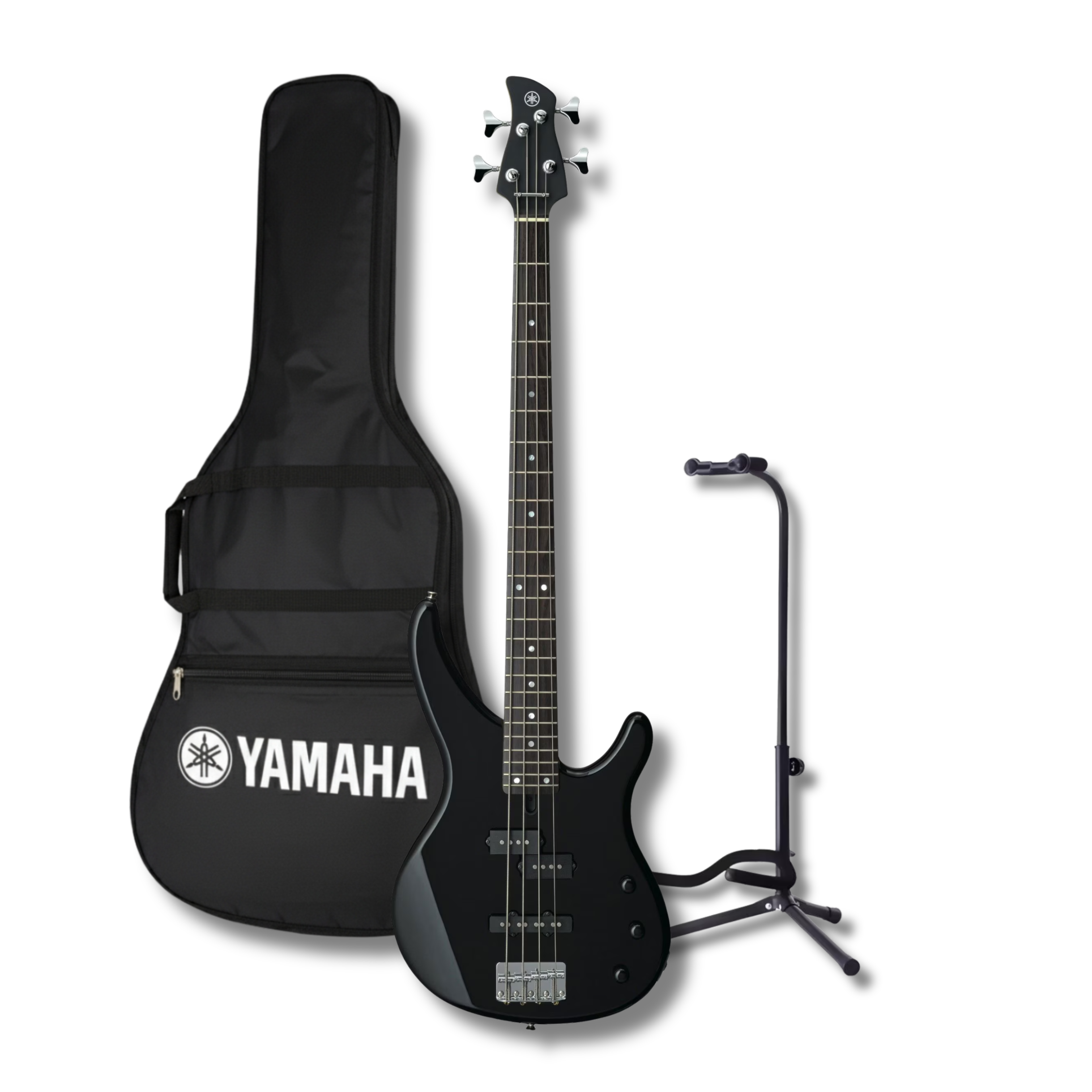 Bajo Yamaha TRBX174BL Eléctrico Pasivo 4 Cuerdas Negro con Base y Funda