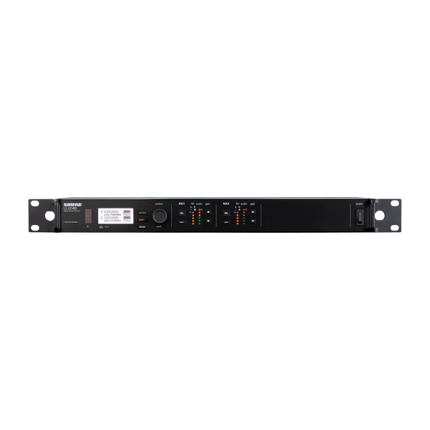 SHURE ULXD4D-G55 Receptor doble para sistema inalambrico digital serie ULXD