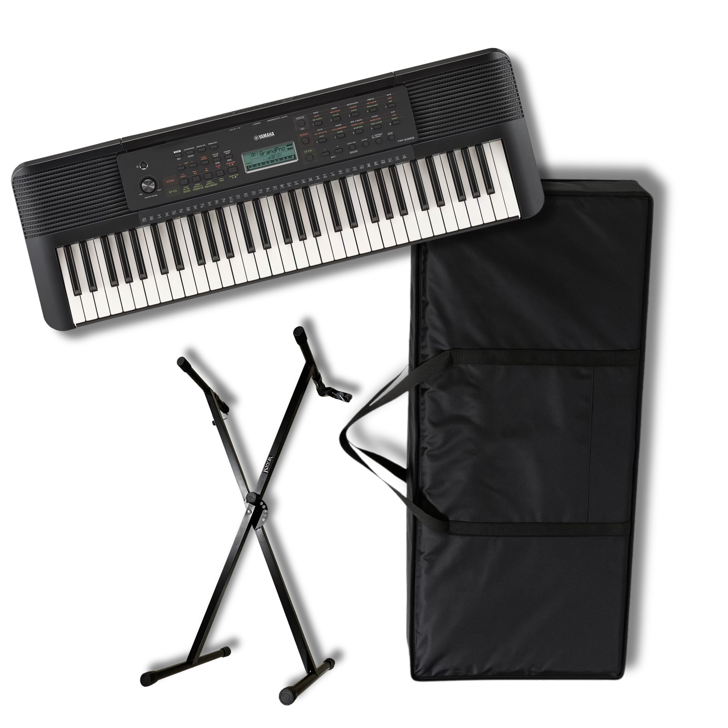 Yamaha Psr-e283 Teclado Musical 61 Teclas Con Funda Y Base