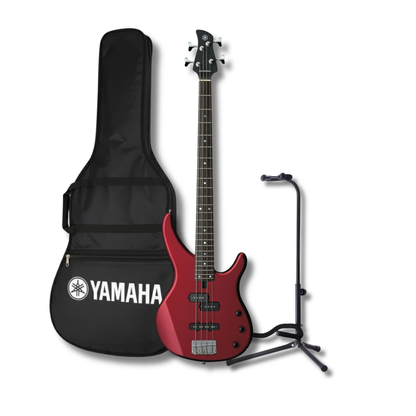 Bajo Yamaha TRBX174RM Eléctrico Pasivo 4 Cuerdas Rojo con Base y Funda