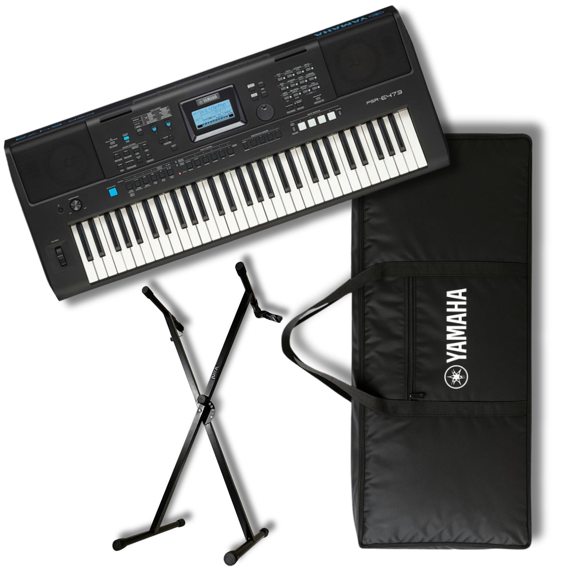 YAMAHA PSR-E473 収納ケース付き Yamaha PSR-E473 61-Key Portable Musical Keyboard Bundle