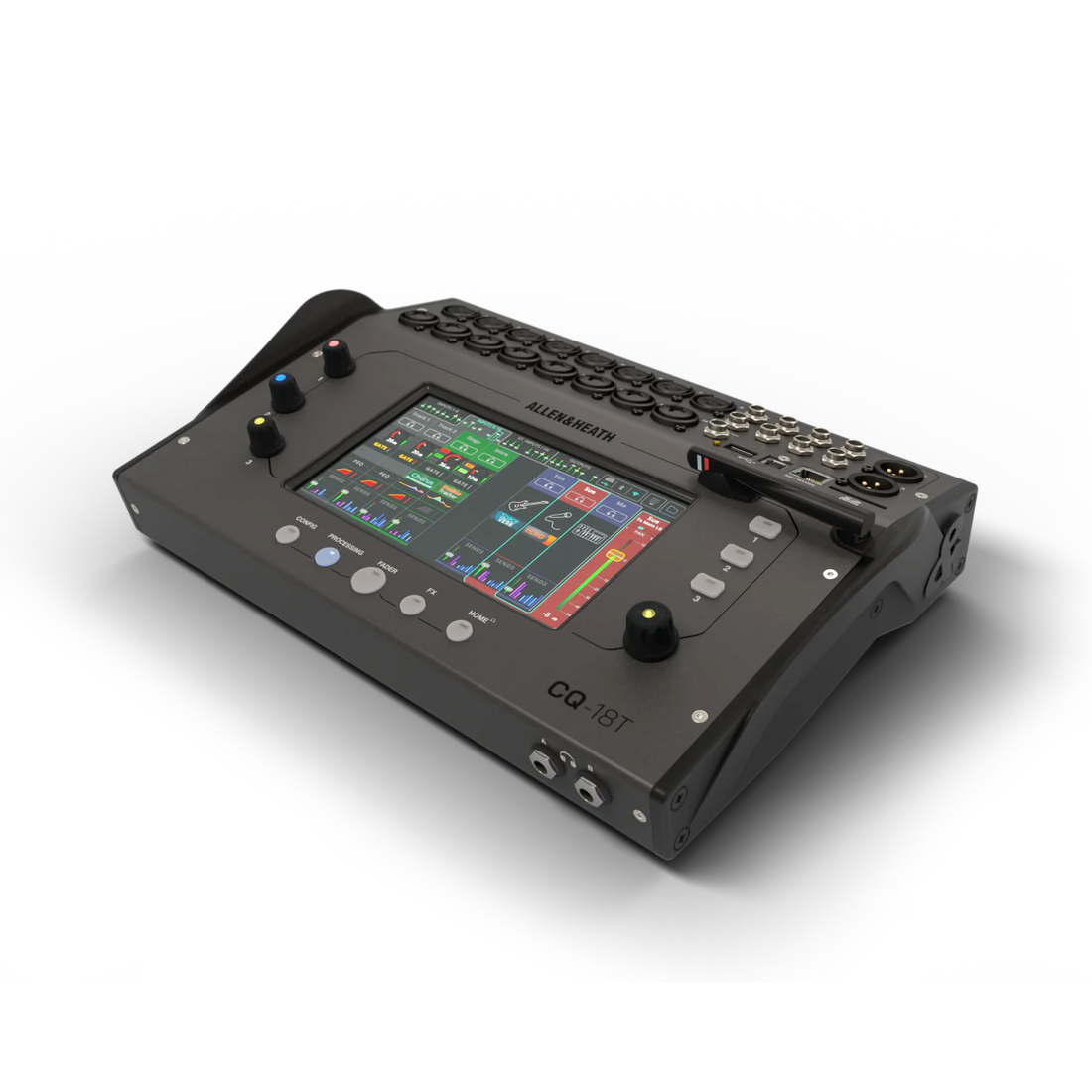 Allen &amp; Heath CQ-18T - Mezclador digital con visualización táctil de 7 pulgadas y conectividad WiFi y Bluetooth