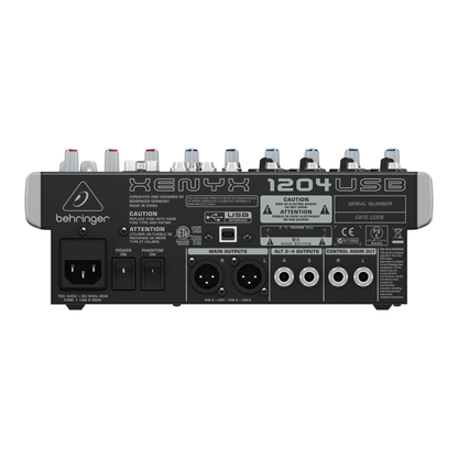 Behringer 1204usb Consola Mezcladora 12 Entradas Y 2/2 Buses