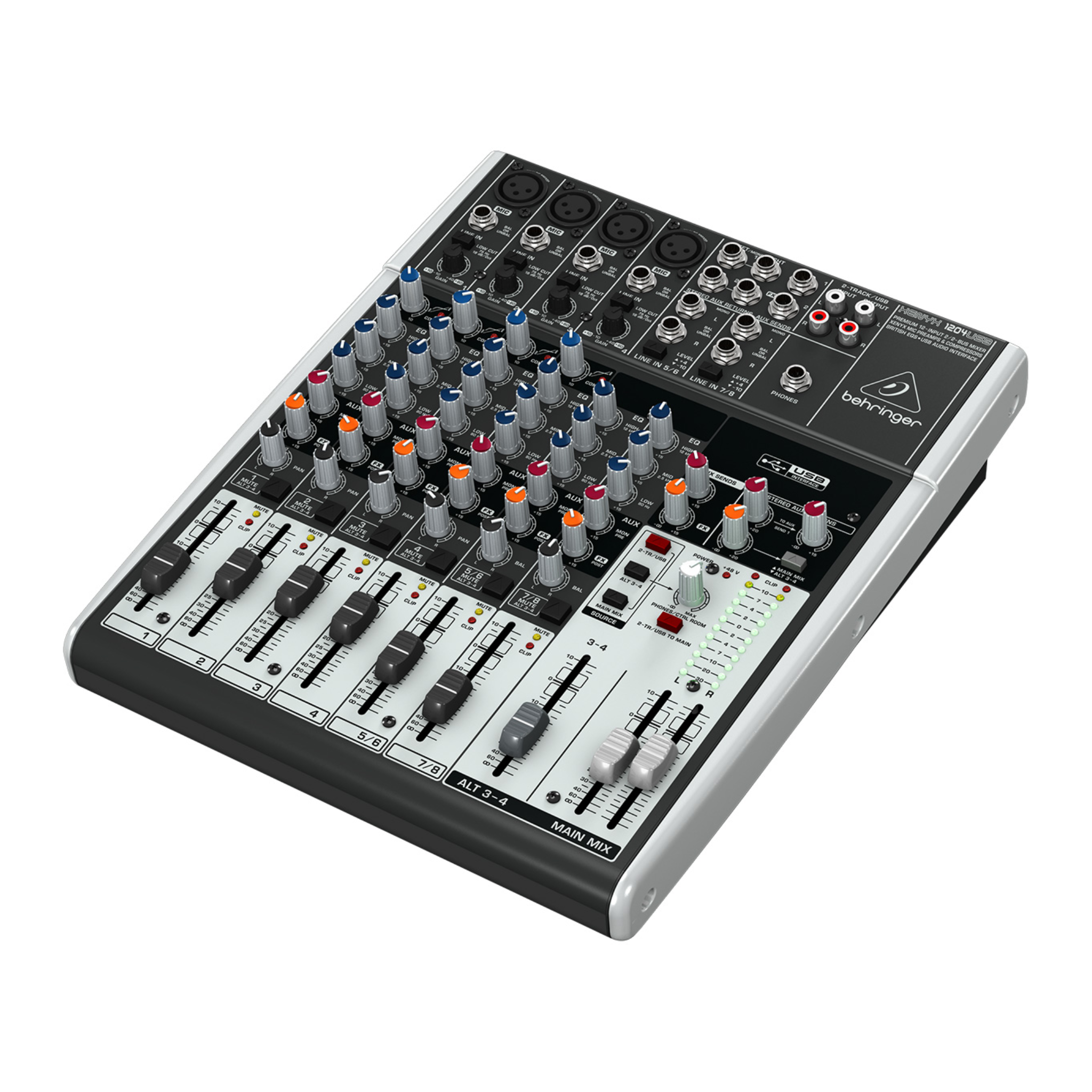 Behringer 1204usb Consola Mezcladora 12 Entradas Y 2/2 Buses