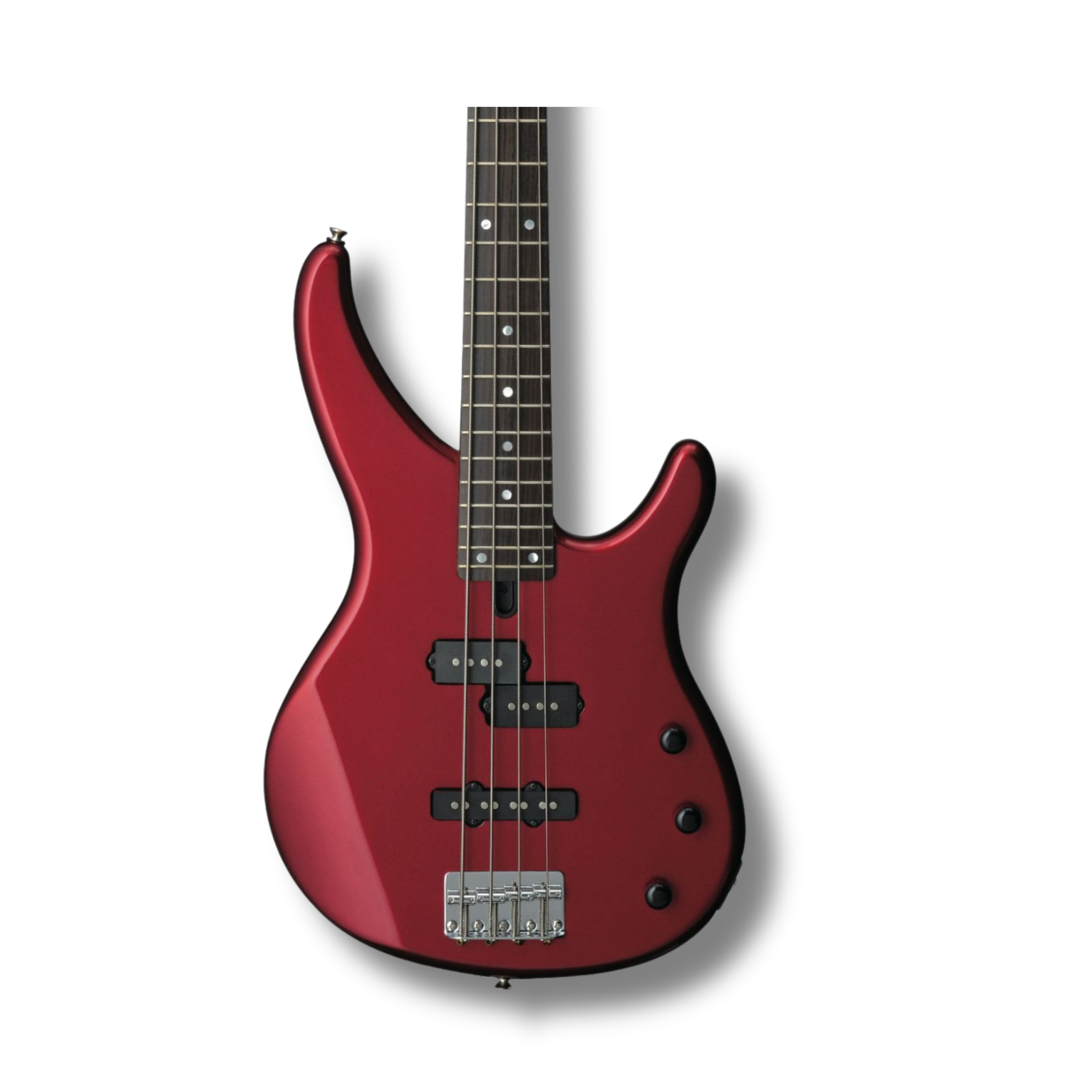 Bajo Yamaha TRBX174RM Eléctrico Pasivo 4 Cuerdas Rojo con Base y Funda