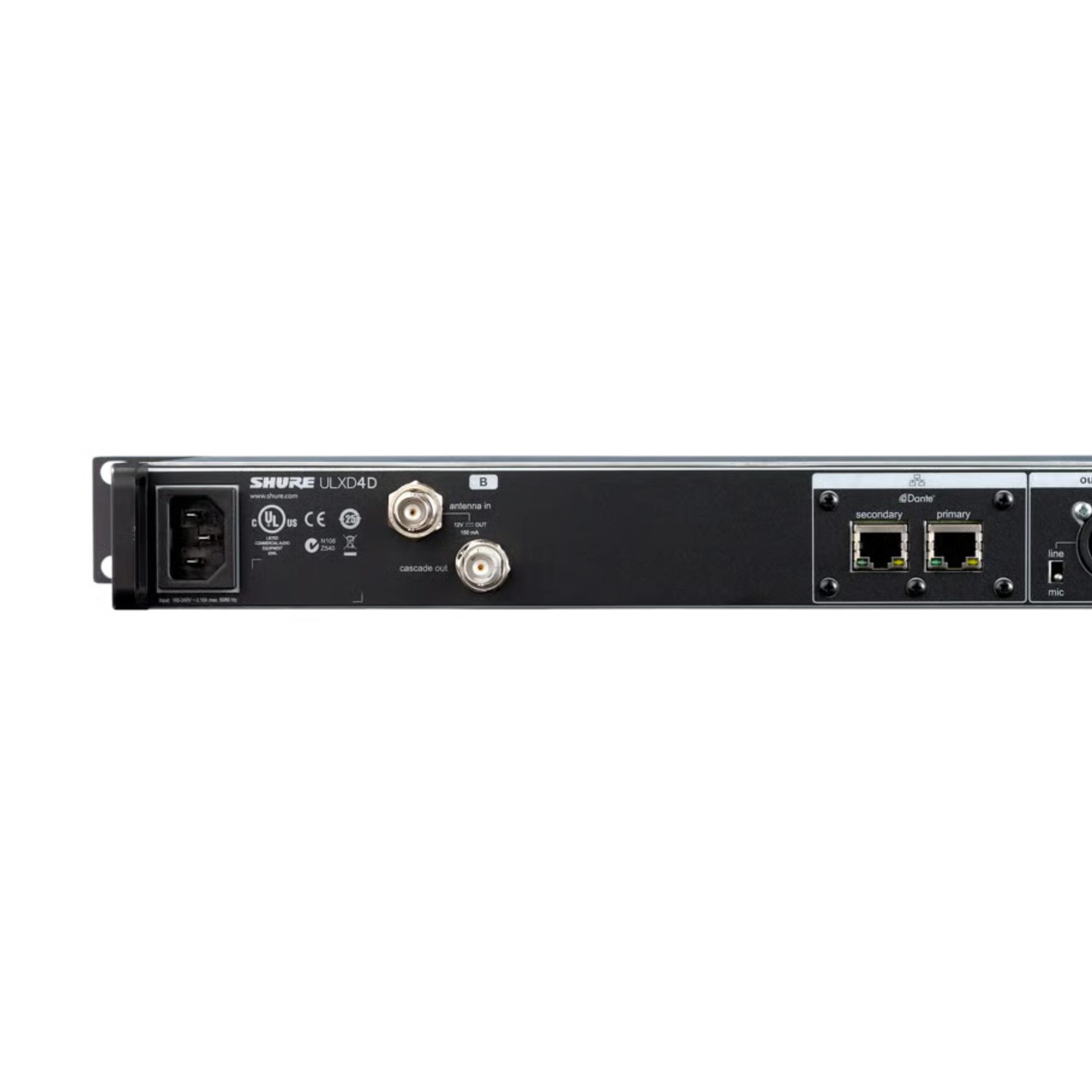 SHURE ULXD4D-G55 Receptor doble para sistema inalambrico digital serie ULXD