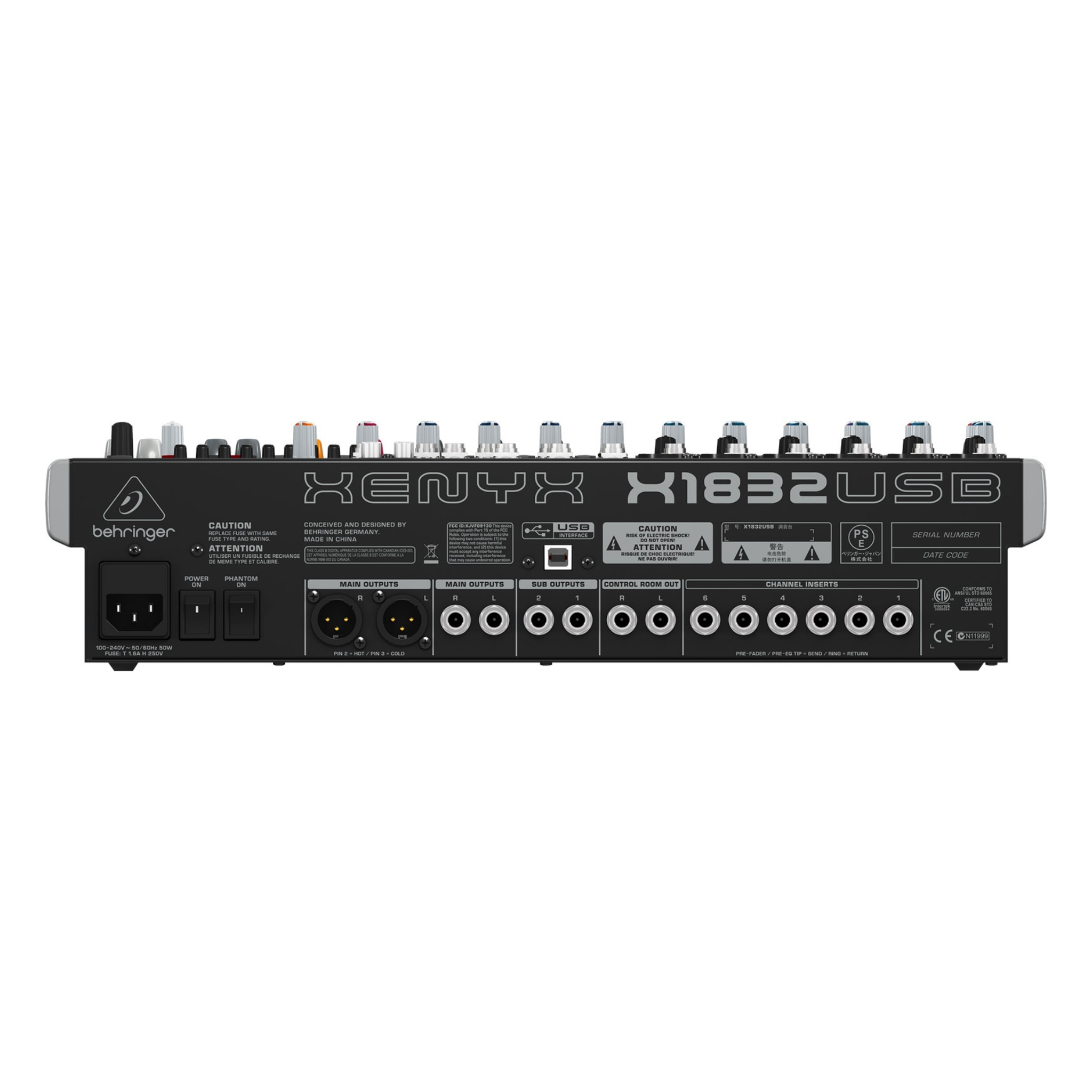 Behringer X1832USB 18-Channel Analog Mixer with Effects and USB