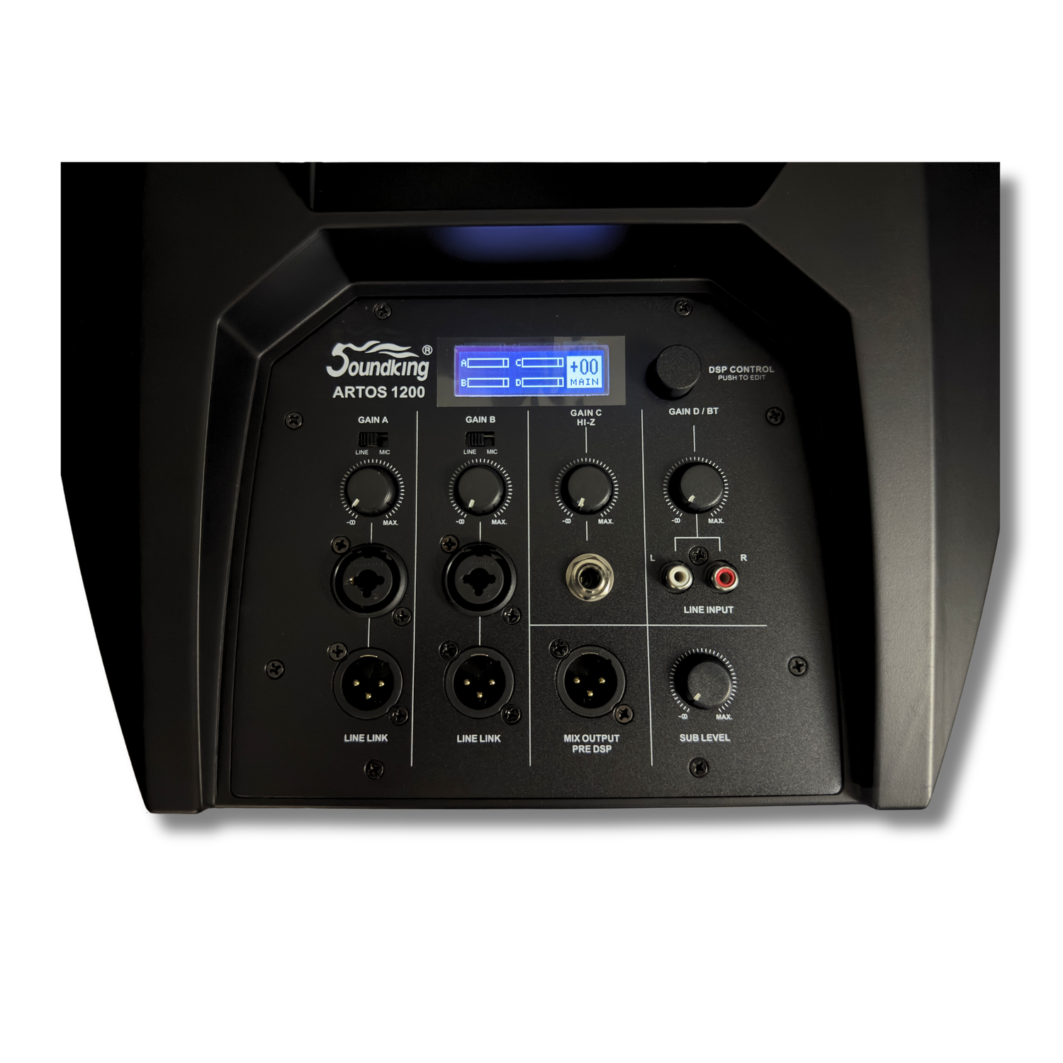 Soundking Artos 1200 Sistema Lineal de Audio 600w 4 Canales Bluetooth CON FUNDA