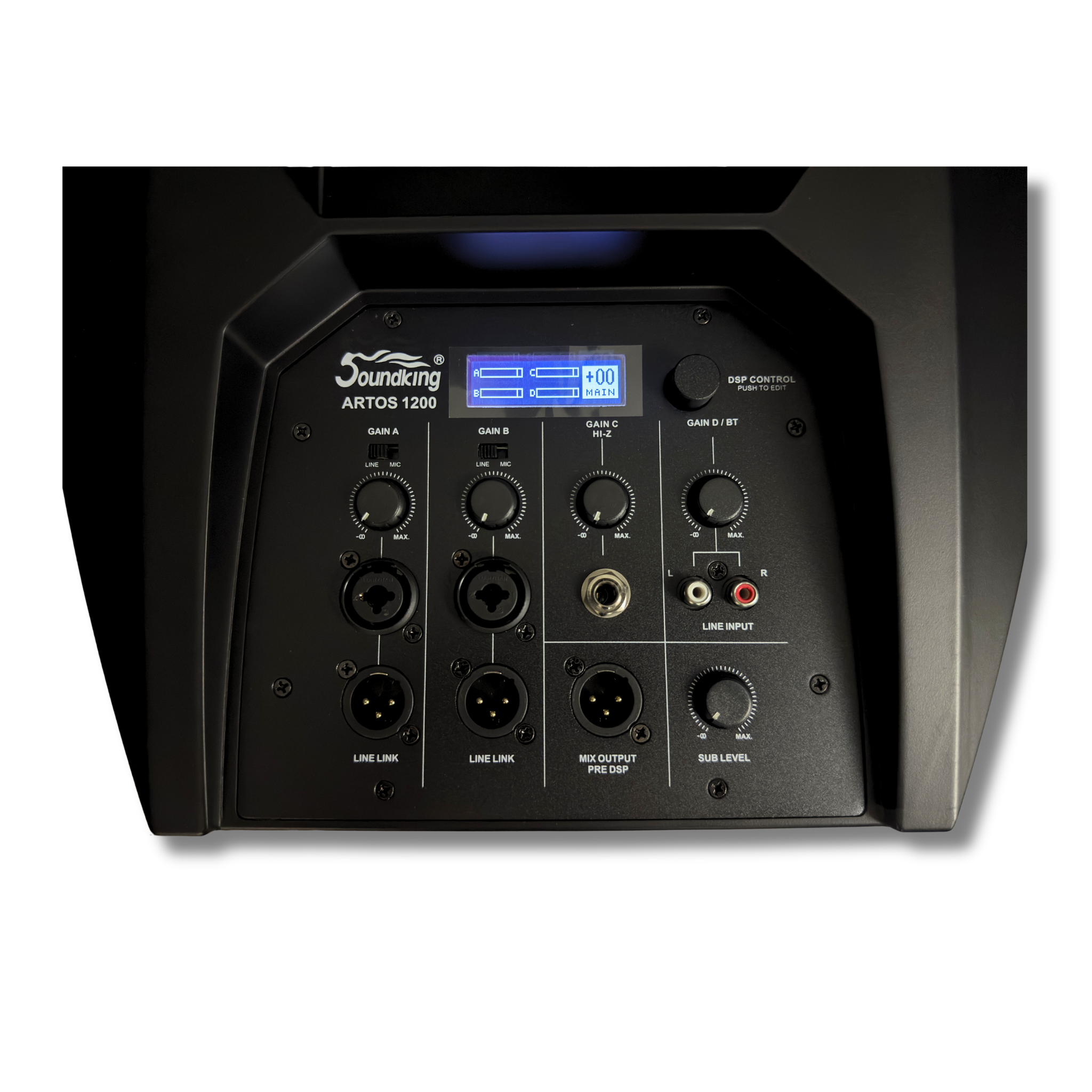 Soundking Artos 1200 Sistema Lineal de Audio 600w 4 Canales Bluetooth CON FUNDA