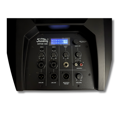 Soundking Artos 1200 Sistema Lineal de Audio 600w 4 Canales Bluetooth CON FUNDA