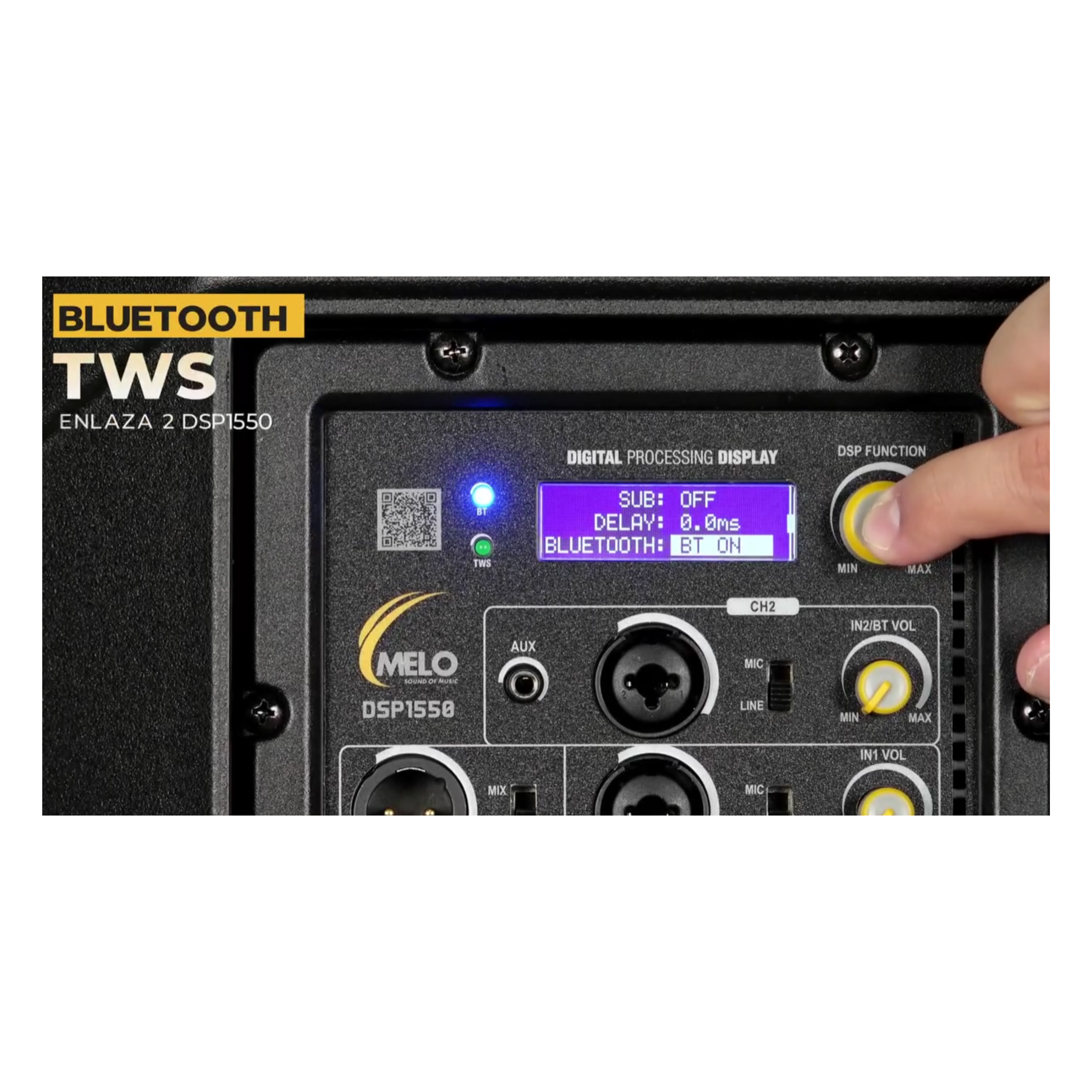 Melo Dsp1550 Bafle Activo 15 Pulgadas 800w Rms Bluetooth Tws